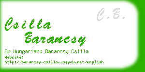 csilla barancsy business card